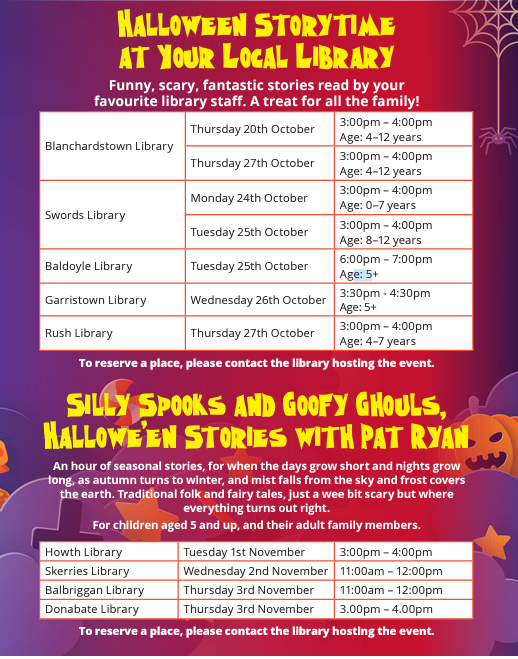Halloween Libraries Fingal County Council